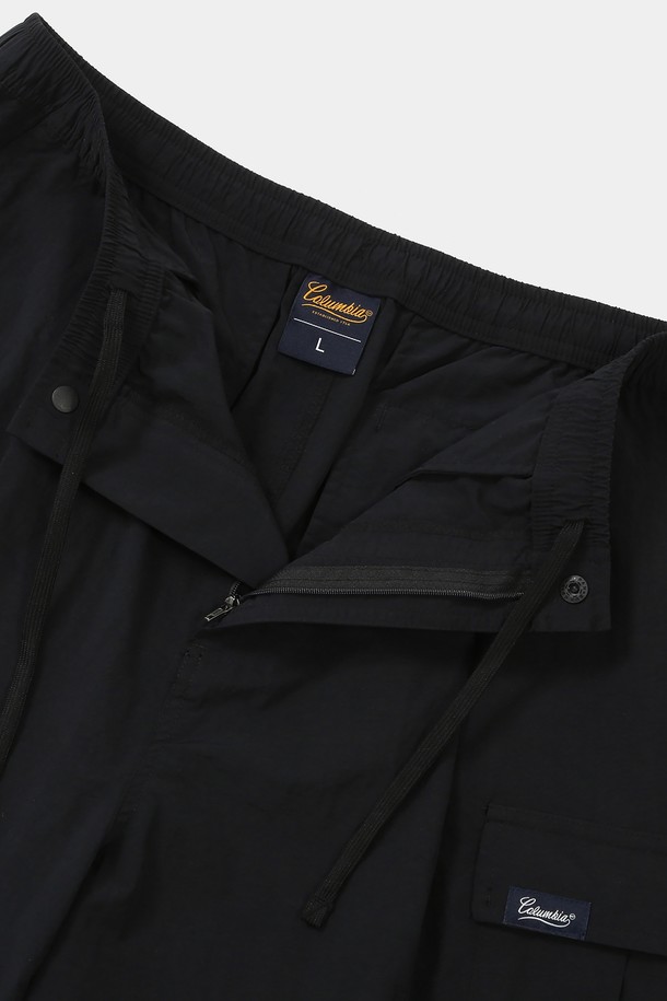 COLUMBIA UNIVERSITY - 하프팬츠 - STREET LABEL LOOSE FIT CARGO BERMUDA SHORTS PANTS 블랙