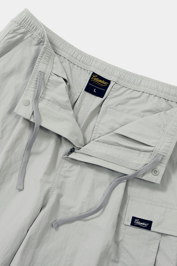 COLUMBIA UNIVERSITY - 하프팬츠 - STREET LABEL LOOSE FIT CARGO BERMUDA SHORTS PANTS 라이트그레이