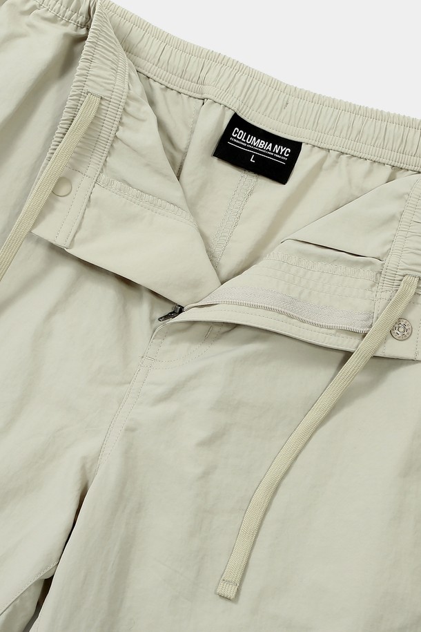 COLUMBIA UNIVERSITY - 하프팬츠 - CU SIG LOGO REGULAR FIT BASIC SHORTS PANTS 베이지