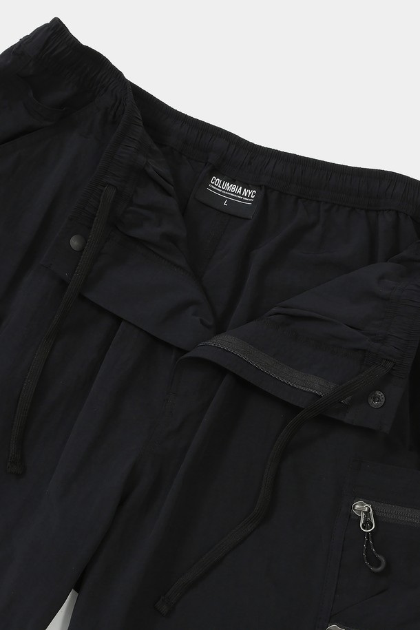 COLUMBIA UNIVERSITY - 하프팬츠 - CU SIG LOGO REGULAR FIT OUTPOCKET SHORTS PANTS 블랙