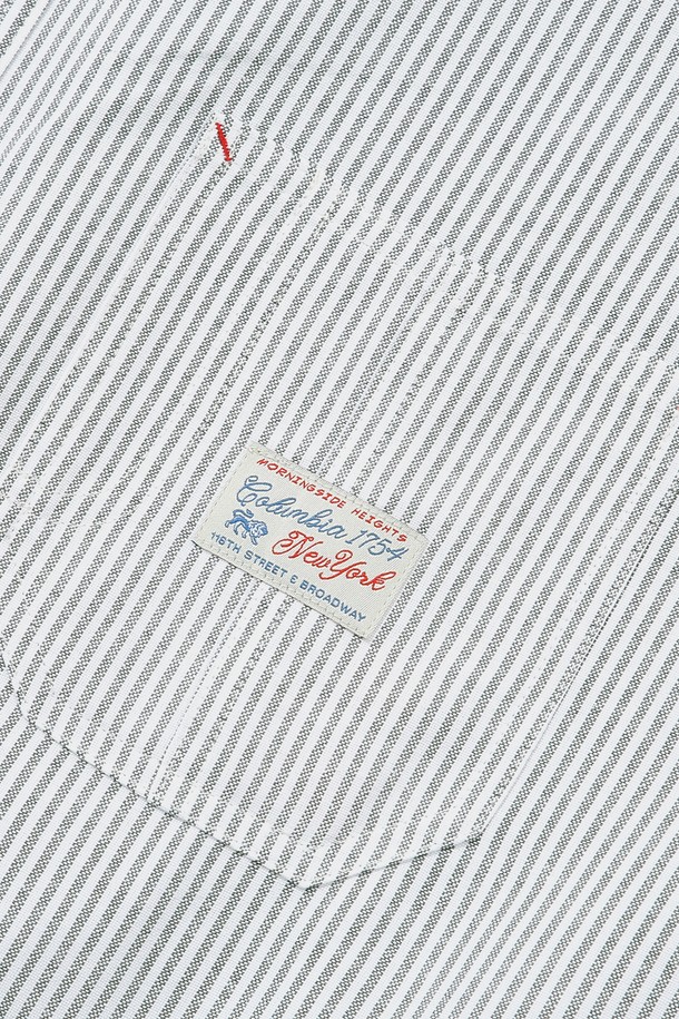 COLUMBIA UNIVERSITY - 반팔셔츠 - SL-LABEL ONE POCKET OXFORD S/S SHIRTS 그레이스트라이프