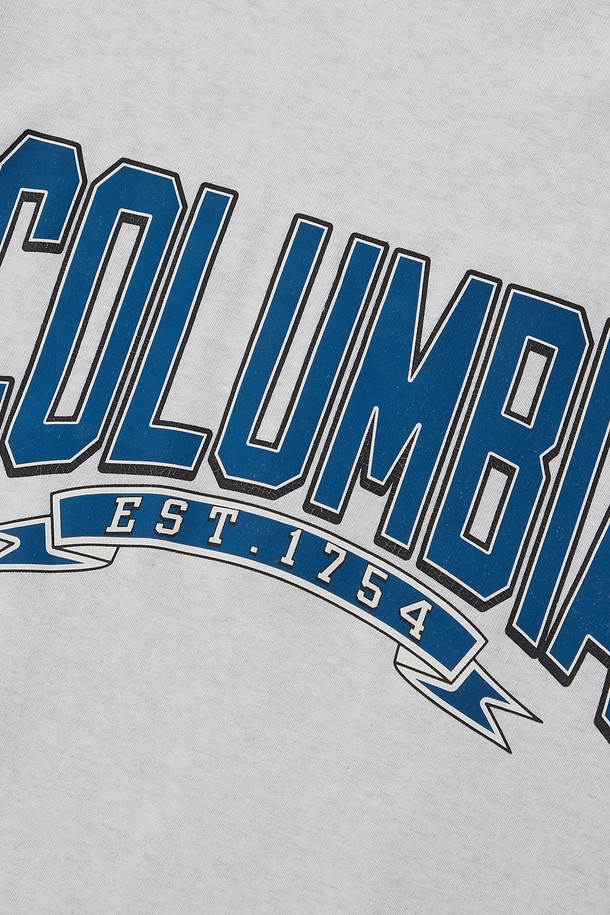 COLUMBIA UNIVERSITY - 반팔티셔츠 - CU 80S VINTAGE CRACK LOGO S/S T-SHIRTS 라이트멜란지
