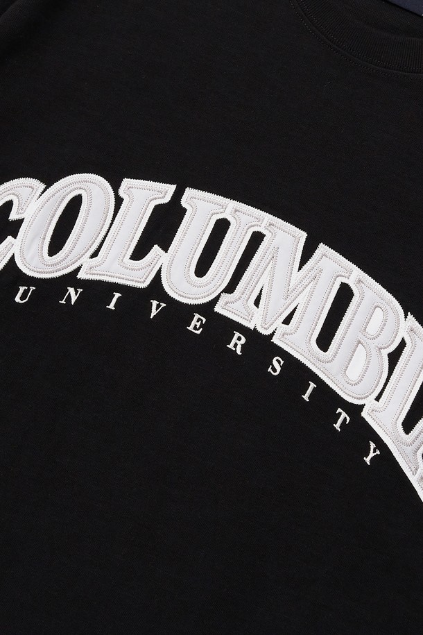 COLUMBIA UNIVERSITY - 반팔티셔츠 - STREET ARCH LOGO S/S T-SHIRTS 블랙