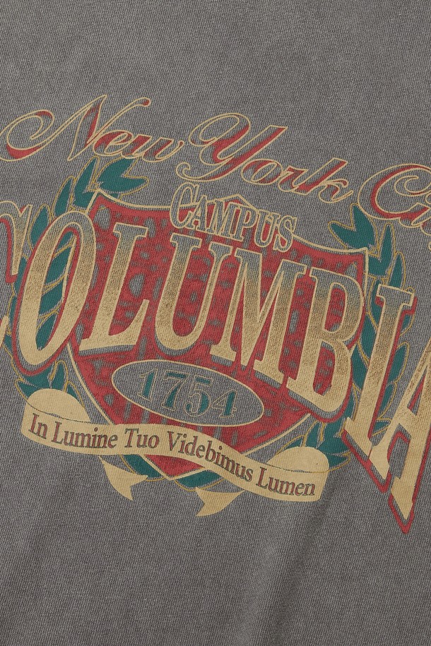 COLUMBIA UNIVERSITY - 반팔티셔츠 - CU CAMPUS MINERAL WASHED S/S T-SHIRTS GRAY