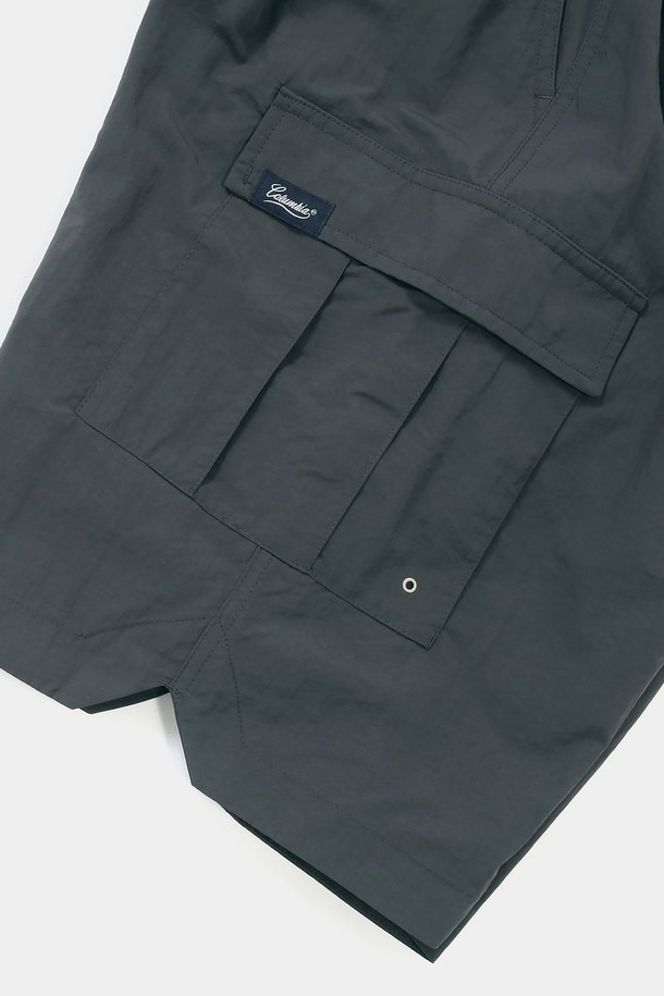 COLUMBIA UNIVERSITY - 하프팬츠 - STREET LABEL LOOSE FIT CARGO BERMUDA SHORTS PANTS 차콜