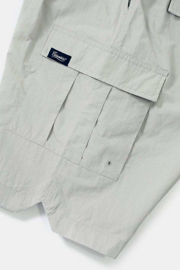 COLUMBIA UNIVERSITY - 하프팬츠 - STREET LABEL LOOSE FIT CARGO BERMUDA SHORTS PANTS 라이트그레이