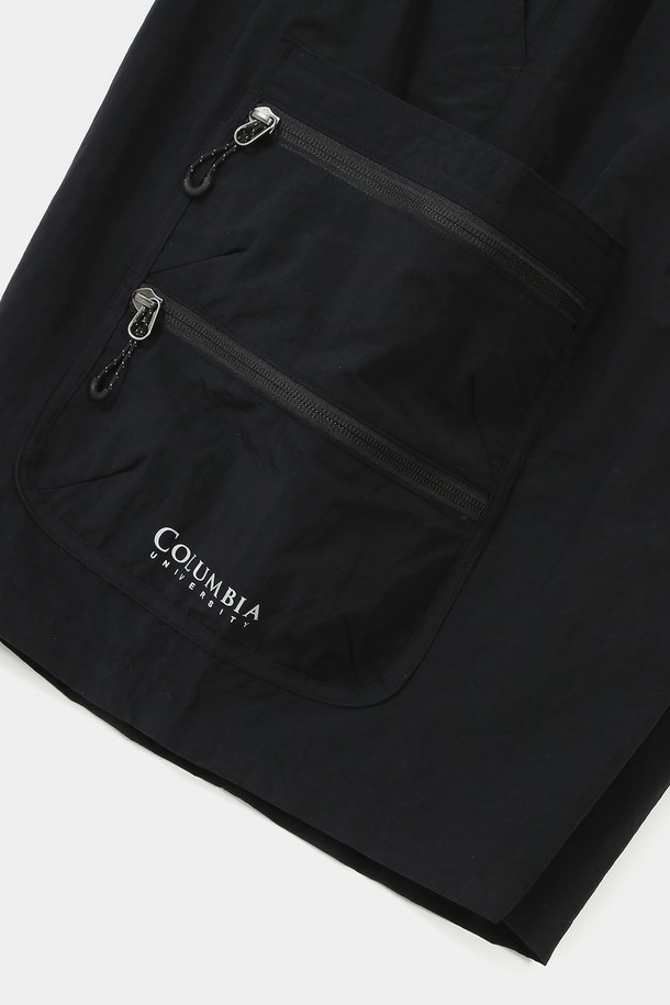 COLUMBIA UNIVERSITY - 하프팬츠 - CU SIG LOGO REGULAR FIT OUTPOCKET SHORTS PANTS 블랙
