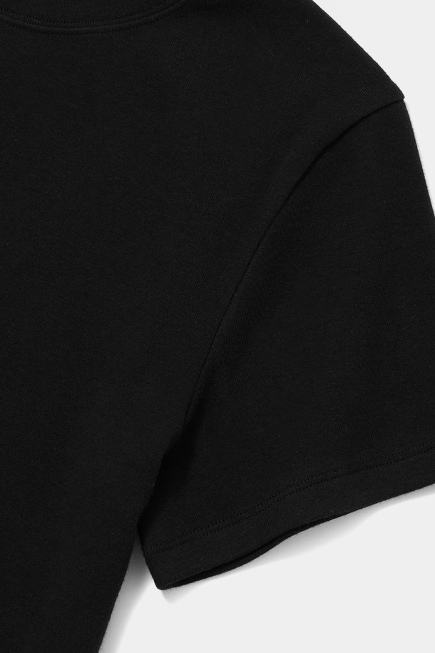 COLUMBIA UNIVERSITY - 반소매 티셔츠 - TINY SCRIPT LOGO WOMEN SLIM-FIT S/S T-SHIRTS 블랙