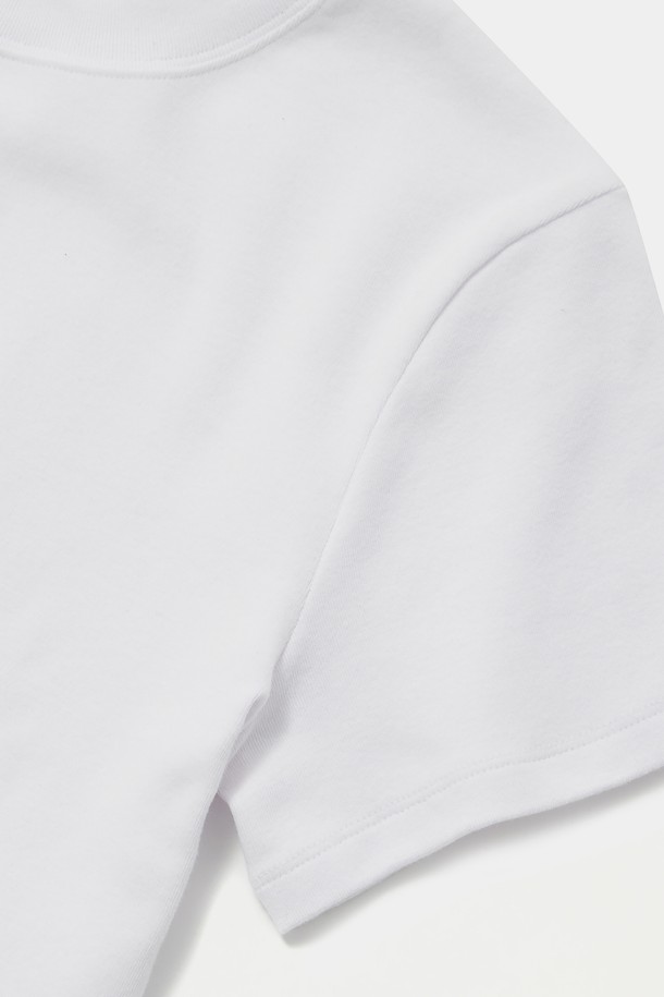 COLUMBIA UNIVERSITY - 반소매 티셔츠 - TINY SCRIPT LOGO WOMEN SLIM-FIT S/S T-SHIRTS 화이트