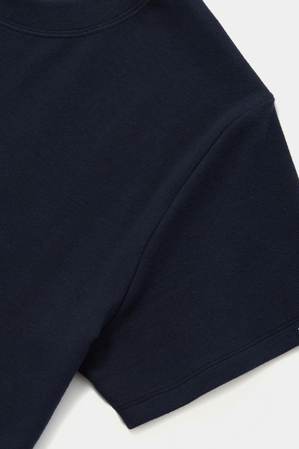 COLUMBIA UNIVERSITY - 반소매 티셔츠 - CU BIG SCRIPT WOMEN CROP S/S T-SHIRTS 크라운네이비