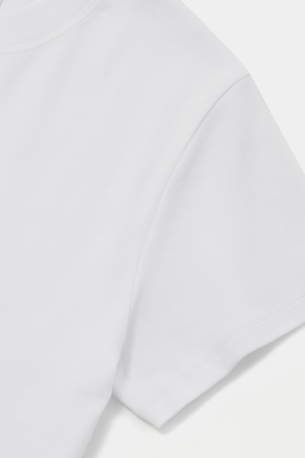 COLUMBIA UNIVERSITY - 반소매 티셔츠 - CU BIG SCRIPT WOMEN CROP S/S T-SHIRTS 화이트