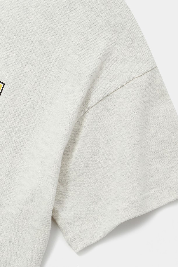 COLUMBIA UNIVERSITY - 반소매 티셔츠 - CU 80S VINTAGE CRACK LOGO WOMEN S/S T-SHIRTS 오트밀