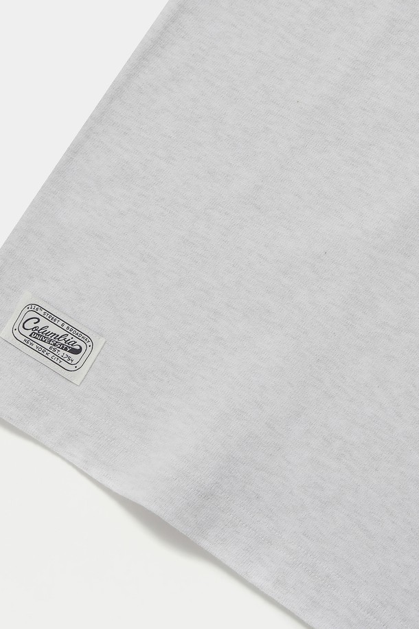 COLUMBIA UNIVERSITY - 반팔티셔츠 - CU 80S VINTAGE CRACK LOGO S/S T-SHIRTS 라이트멜란지