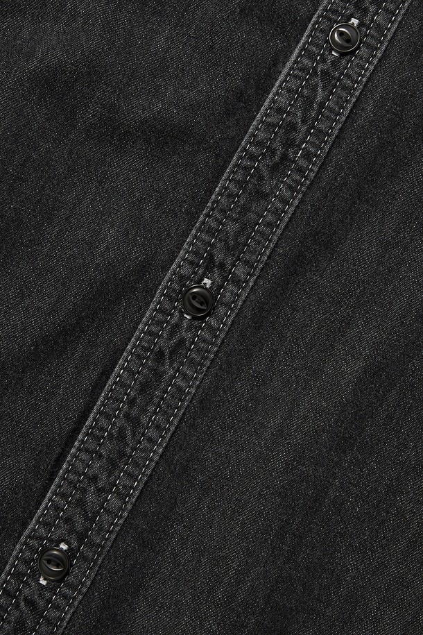 COLUMBIA UNIVERSITY - 반팔셔츠 - COLUMBIA TRAJAN LABEL CONTRAST STITCH DENIM S/S SHIRTS 그레이데님