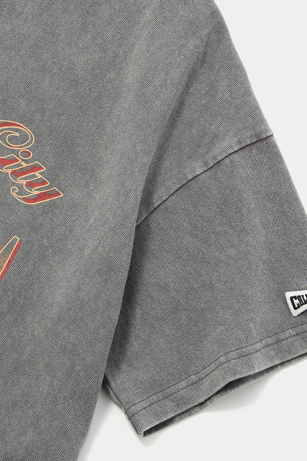 COLUMBIA UNIVERSITY - 반팔티셔츠 - CU CAMPUS MINERAL WASHED WOMEN S/S T-SHIRTS 그레이