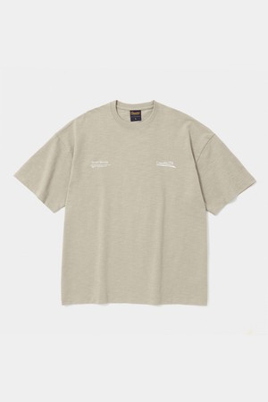 CU BIG WAVE LOGO S/S T-SHIRTS 내추럴베이지