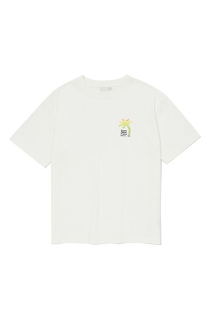 PIXEL PALM TREE T-SHIRT WHITE