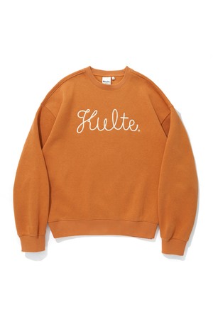 SCRIPT CHAIN EMB CREWNECK_ORANGE