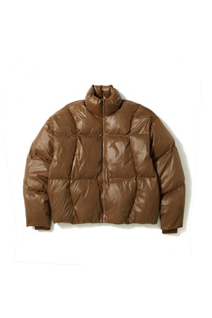 WAVE PUFFER JACKET_BROWN
