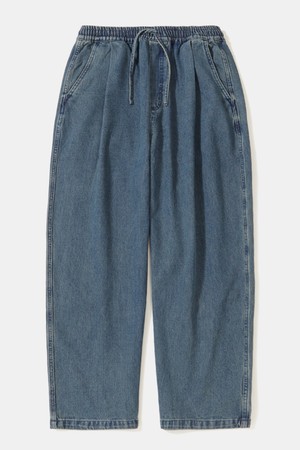 M-LABEL LOOSE-FIT PINTUCK DENIM PANTS_MIDNIGHT JEAN