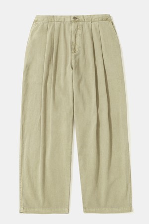 TRAJAN LABEL PINTUCK WIDE-FIT DENIM PANTS_BROWN