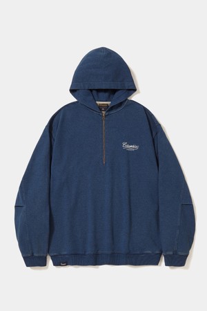 NY STREET TAIL DENIM TERRY H/ZIP HOODIE_MIDNIGHT JEAN