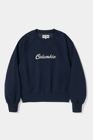8BIT CROP FLEECE WOMEN CREW NECK _NAVY
