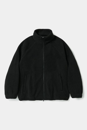 PANEL RAGLAN POLAR FLEECE ZIP-UP JACKET_BLACK