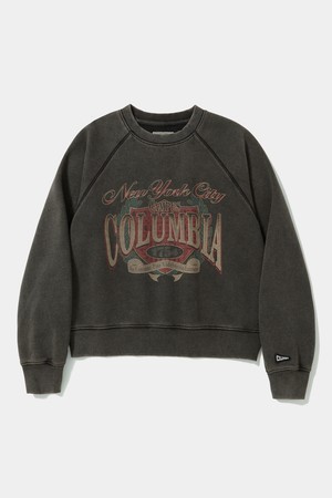 CAMPUS WASHED FLEECE WOMEN CREW NECK_CHARCOAL