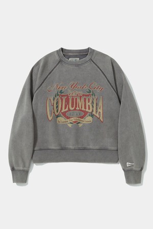 CAMPUS WASHED FLEECE WOMEN CREW NECK_GRAY