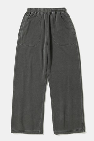 NY STREET TAIL LOOSE-FIT DYEING FLEECE SWEATPANTS_CHARCOAL