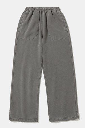 NY STREET TAIL LOOSE-FIT DYEING FLEECE SWEATPANTS_GRAY