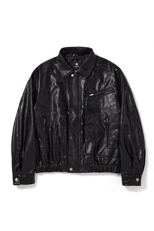 WILD SYNTHETIC BOMBER JACKET_BLACK