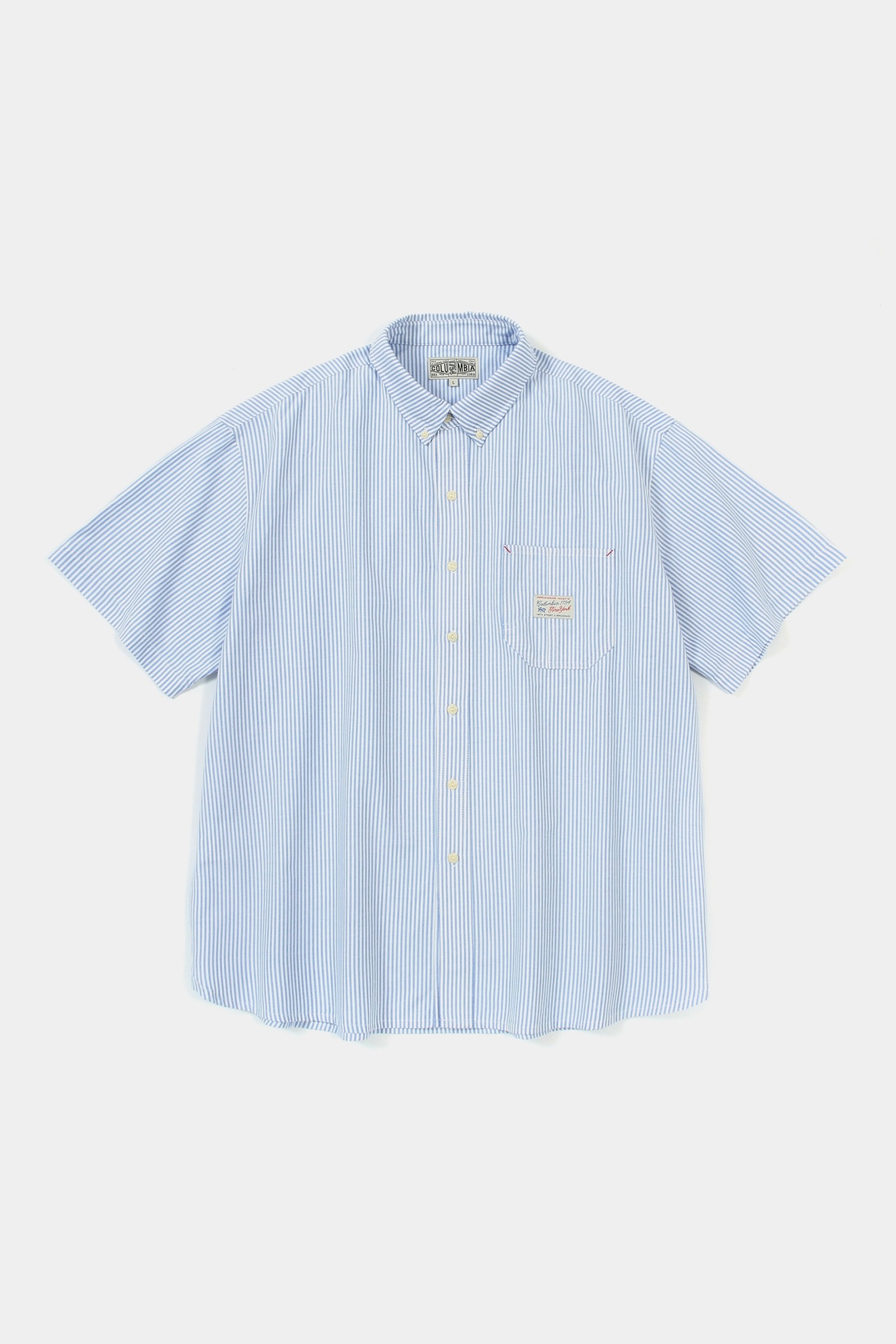 ★★Columbia★★ SLLABEL ONE POCKET OXFORD SS SHIRTS BLUE CI Designer fashion, Seoul-fully created | W Concept