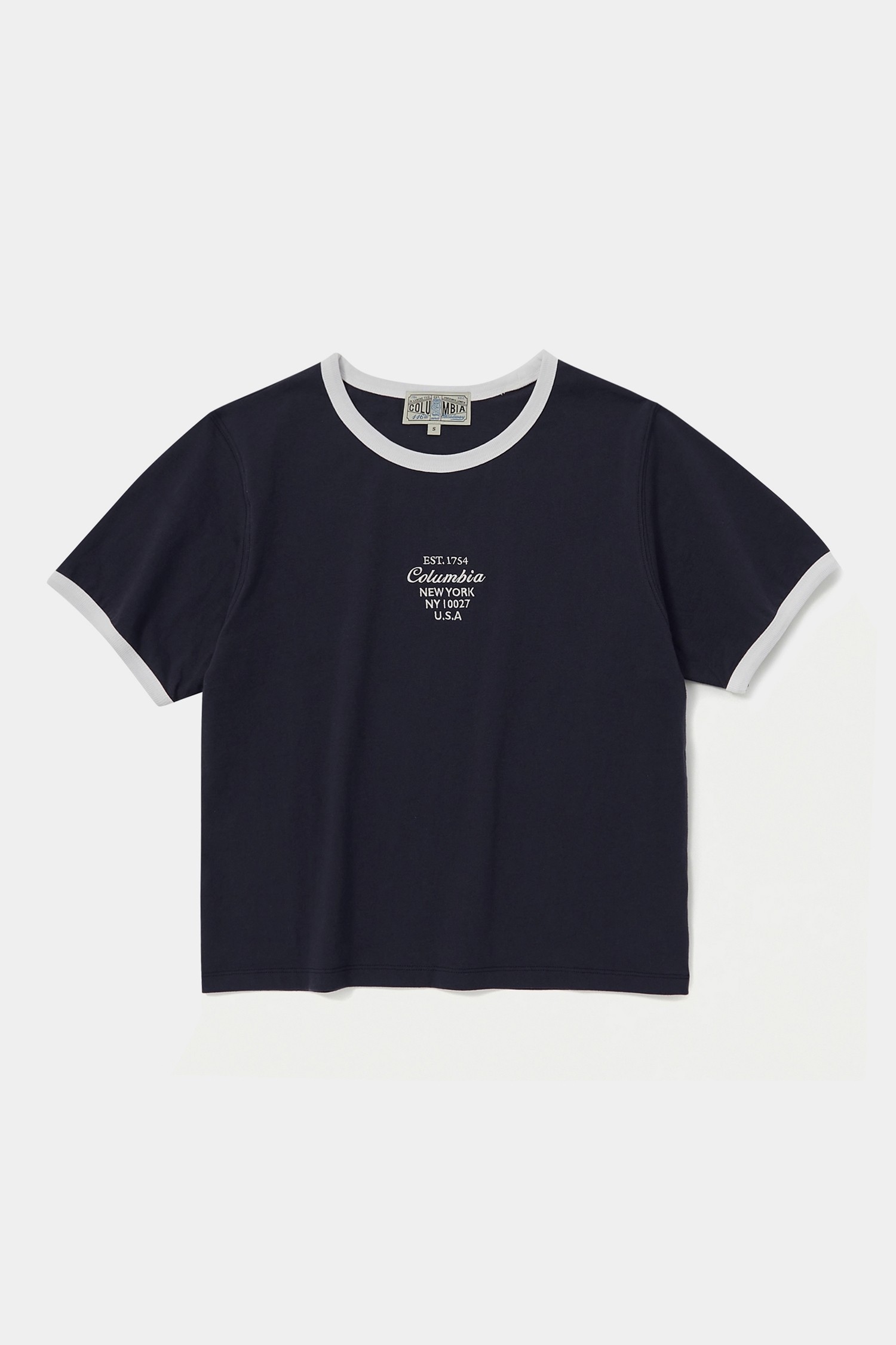★★Columbia★★ CU BIG WAVE LOGO SS TSHIRTS Natural Beige C Columbia University-CU BIG WAVE LOGO S/S T-SHIRTS 내추럴