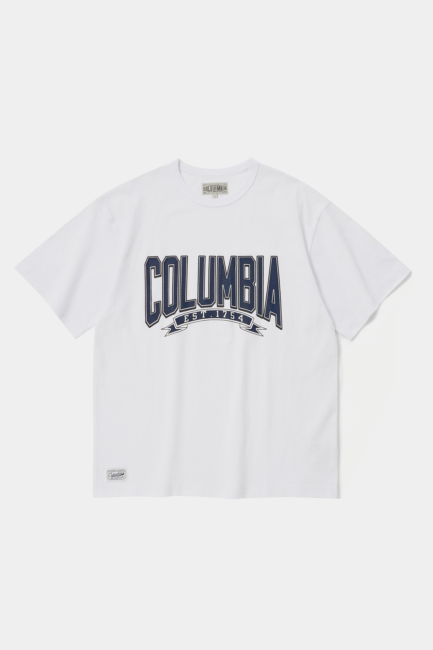 ★★Columbia★★ CU 80S VINTAGE CRACK LOGO SS TSHIRTS LIGHT COLUMBIA UNIVERSITY] CU 80S VINTAGE CRACK LOGO S/S T-SHIRTS