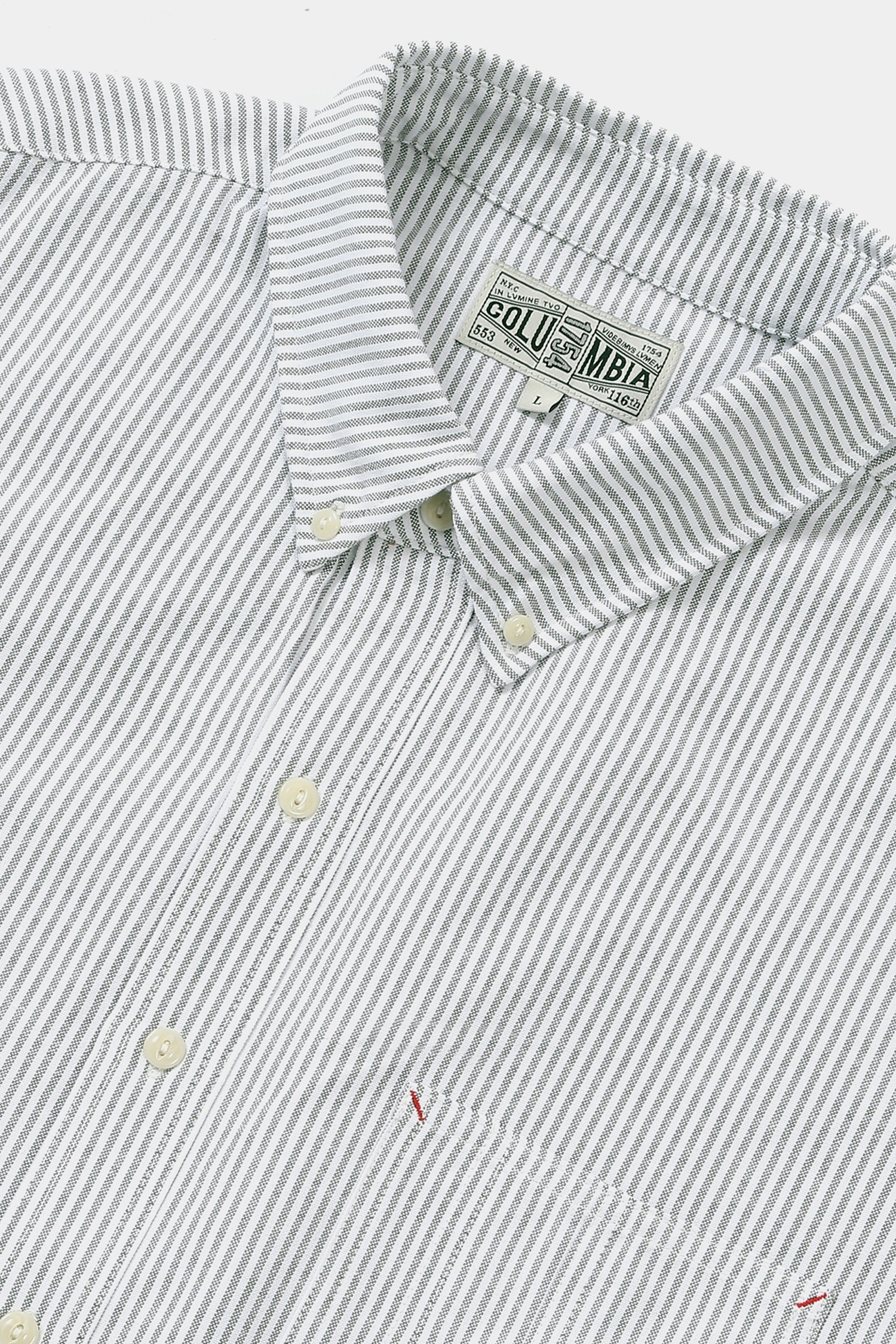 COLUMBIA UNIVERSITY] SL-LABEL ONE POCKET OXFORD S/S SHIRTS