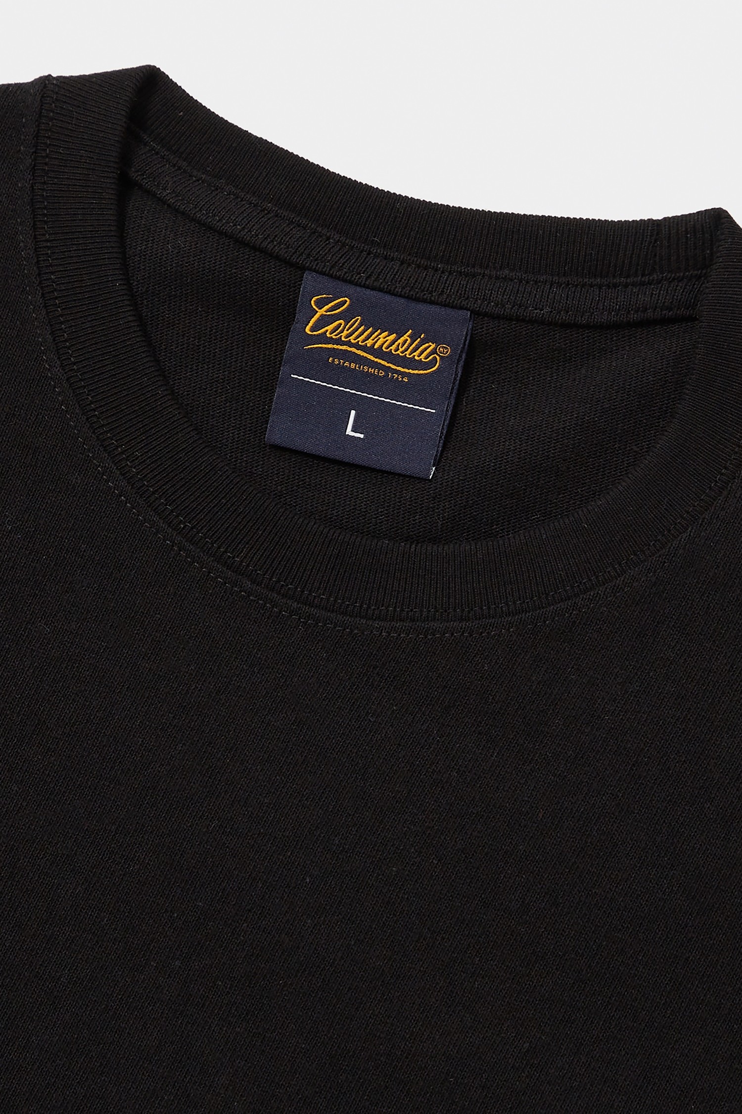 NY DENIM APPLIQUE S/S T-SHIRTS 블랙_COLUMBIA UNIVERSITY