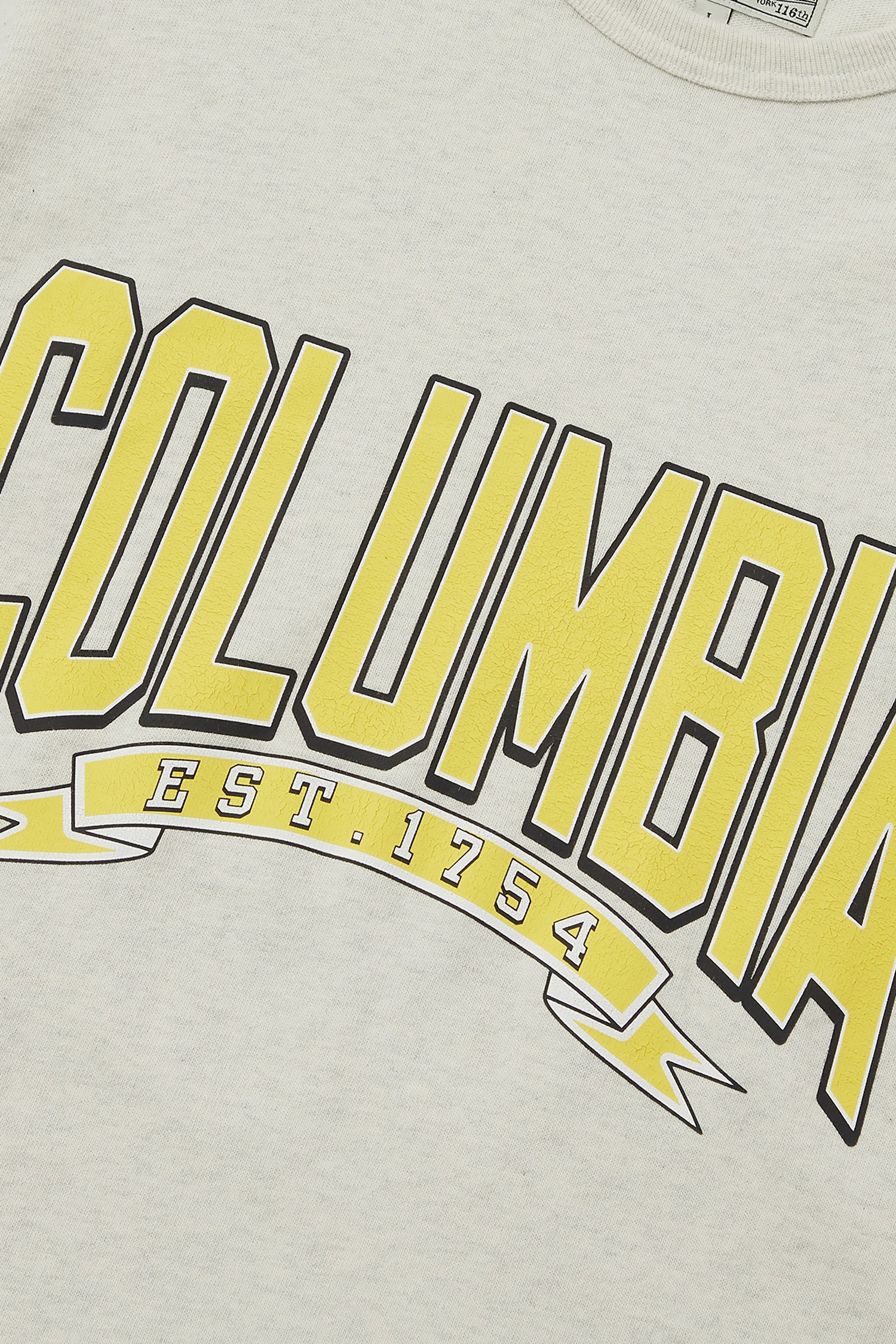 ★★Columbia★★ CU 80S VINTAGE CRACK LOGO SS TSHIRTS Oatmea CU 80S VINTAGE CRACK LOGO S/S T-SHIRTS 오트밀_COLUMBIA