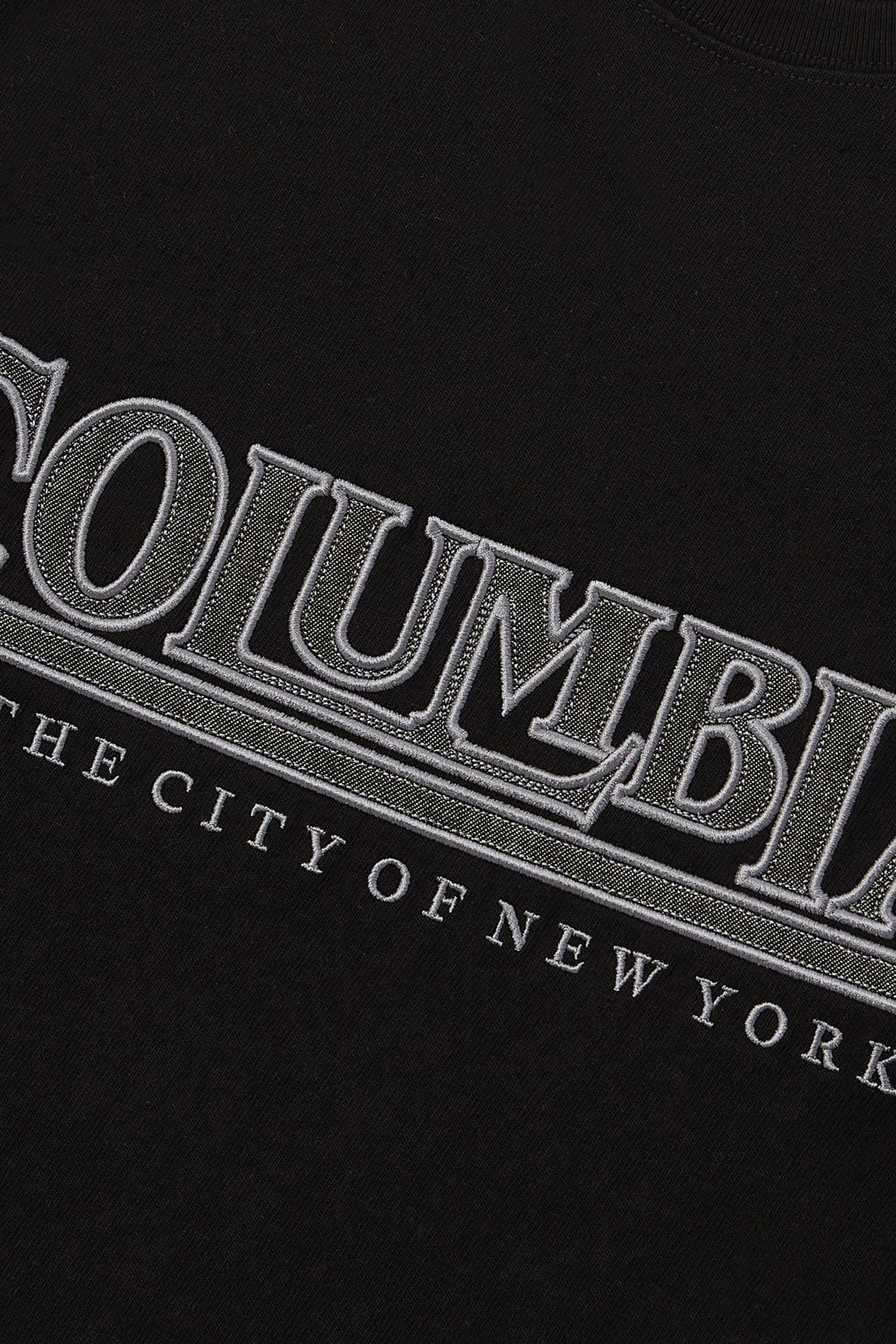★★Columbia★★ NY DENIM APPLIQUE SS TSHIRTS BLACK CIW2UTST NY DENIM APPLIQUE S/S T-SHIRTS 블랙_COLUMBIA UNIVERSITY