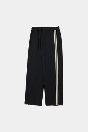 SIDE LINE LOOSE FIT MESH TRACK PANTS_BLACK