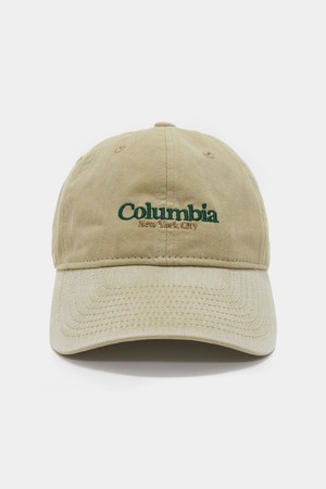 NYC EMB WASHED OVERSIZED CAP_BEIGE