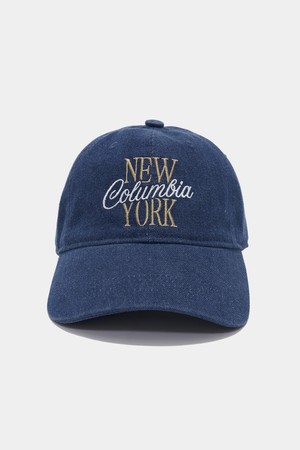 NEW YORK EMB 6 PANEL DENIM CAP_MIDNIGHT JEAN