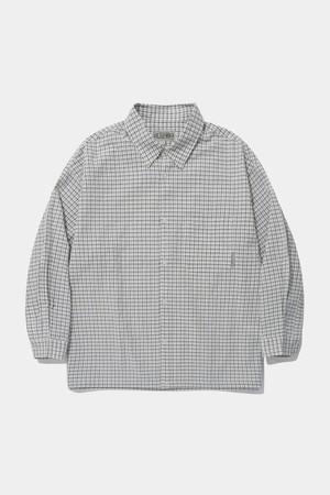 MICRO-CHECK UTILITY SHIRTS_WHITE
