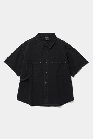 UTILITY TWO POCKET DENIM SHIRTS_BLACK