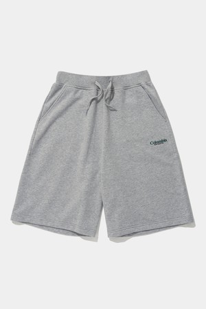 NYC EMB TERRY SWEAT SHORTS PANTS_MELANGE GRAY
