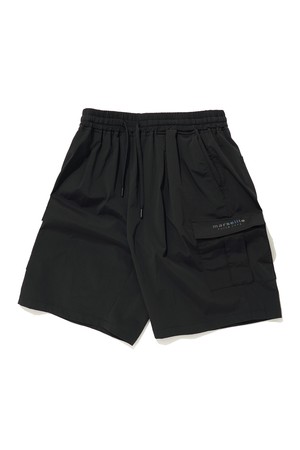 NYLON CARGO SHORT_BLACK