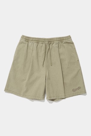 TAIL LOGO PINTUCK WASHED TWILL SHORTS PANTS_BEIGE