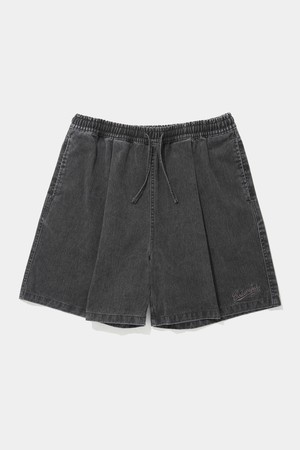 TAIL LOGO PINTUCK WASHED TWILL SHORTS PANTS_CHARCOAL