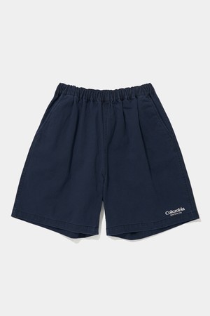 NYC EMB WASHED TWILL SHORTS PANTS_NAVY